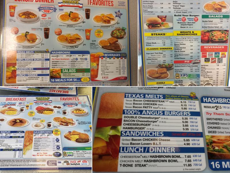 Waffle House Menu