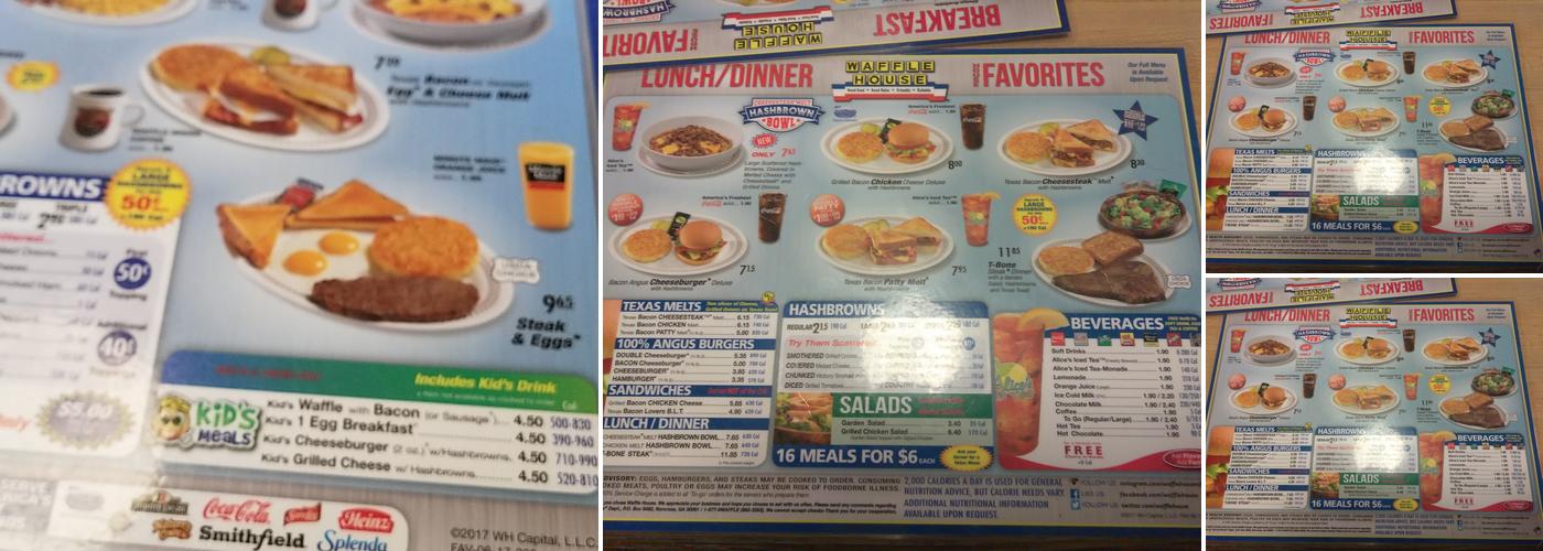 Waffle House Menu