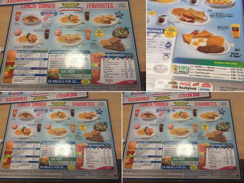 Waffle House Menu