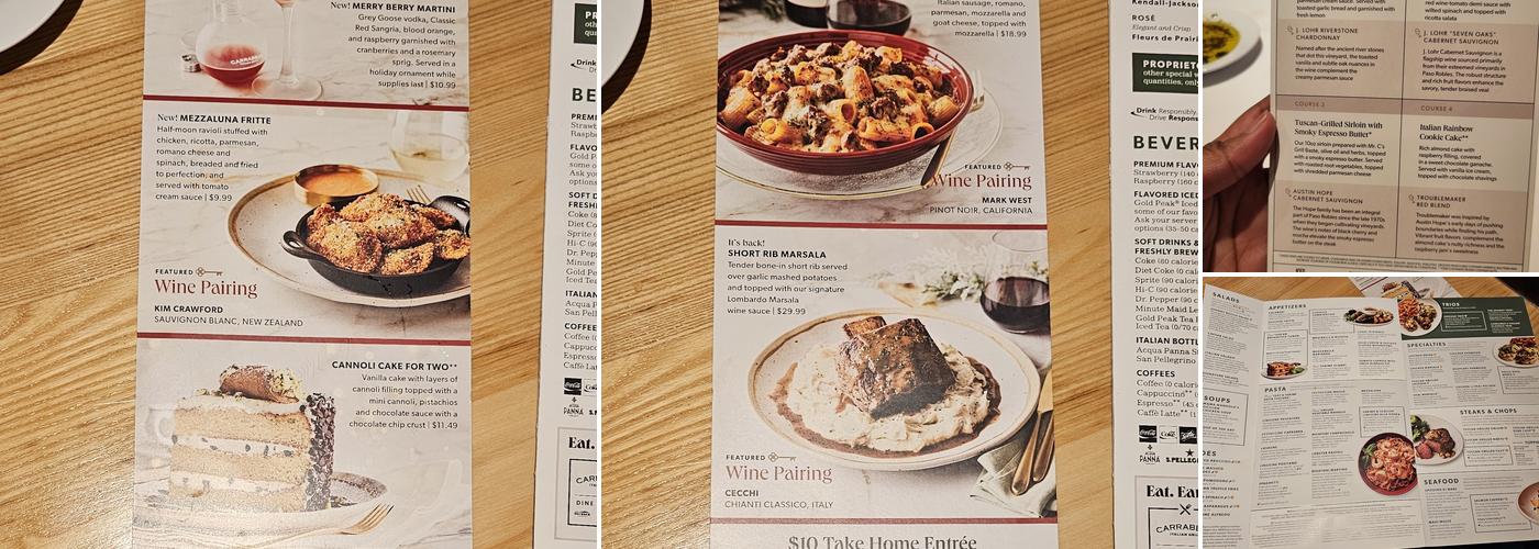 Carrabba's Italian Grill Menu
