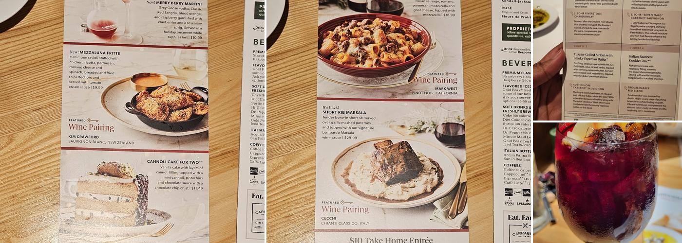 Carrabba's Italian Grill Menu