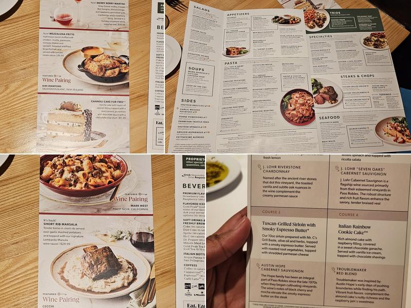 Carrabba's Italian Grill Menu