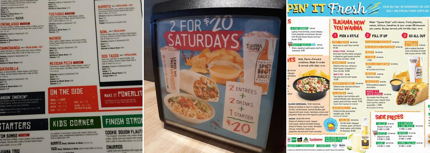 Tijuana Flats Menu