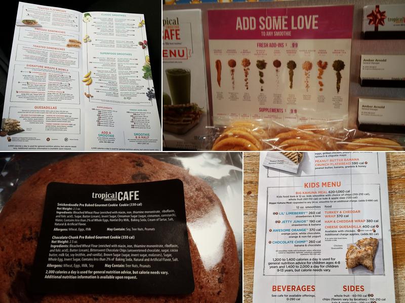Tropical Smoothie Cafe Menu
