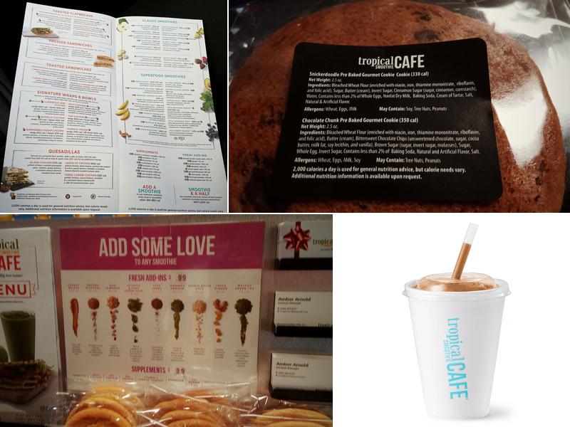Tropical Smoothie Cafe Menu