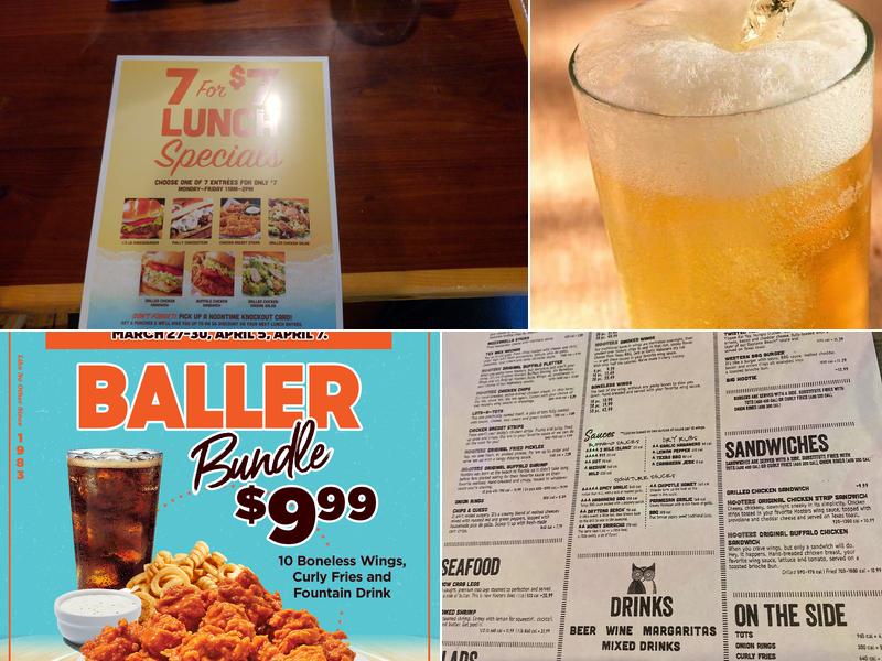 Hooters Menu