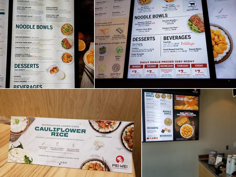 Pei Wei Asian Kitchen Menu