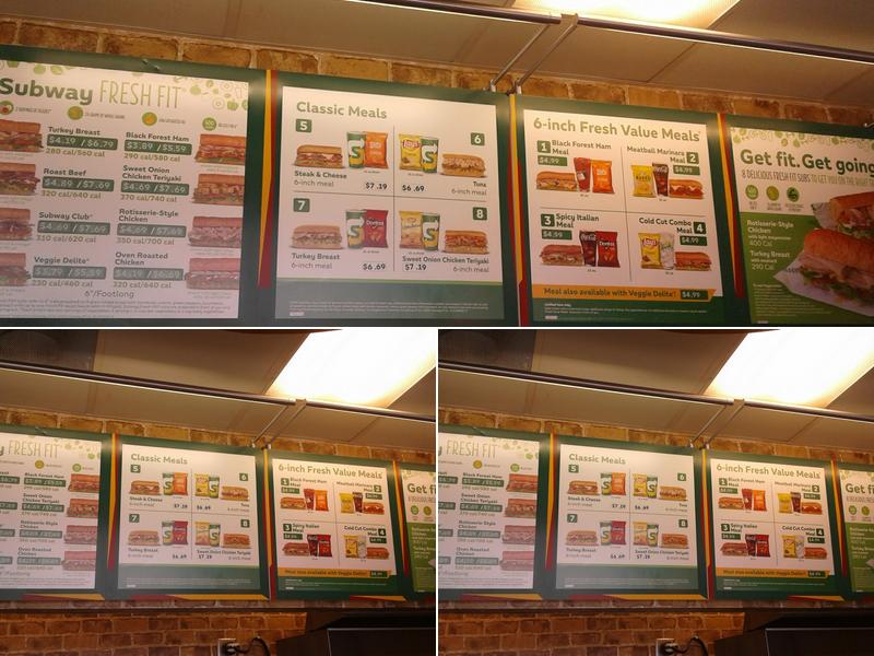Subway Menu