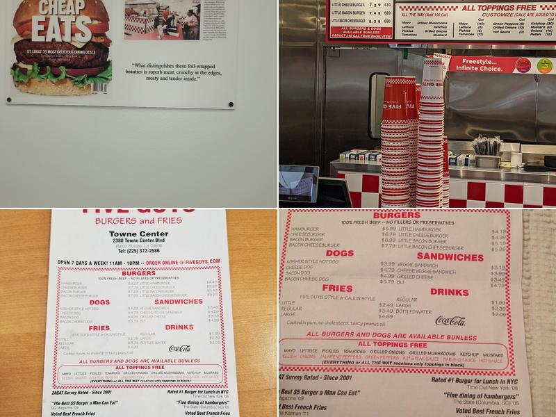 Five Guys Menu