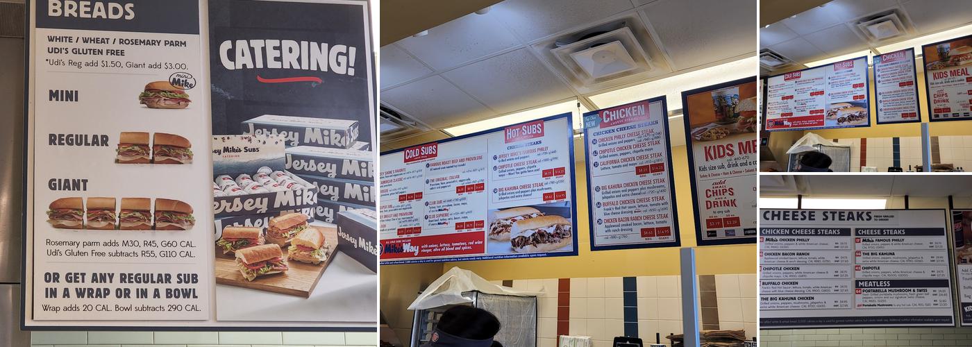 Jersey Mike's Subs Menu