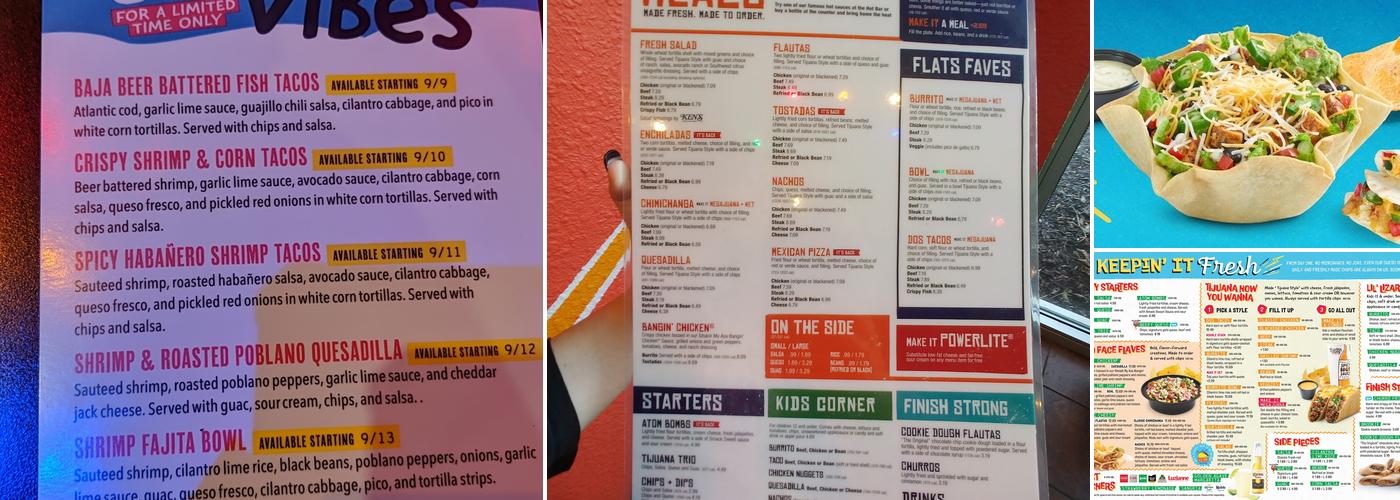 Tijuana Flats Menu