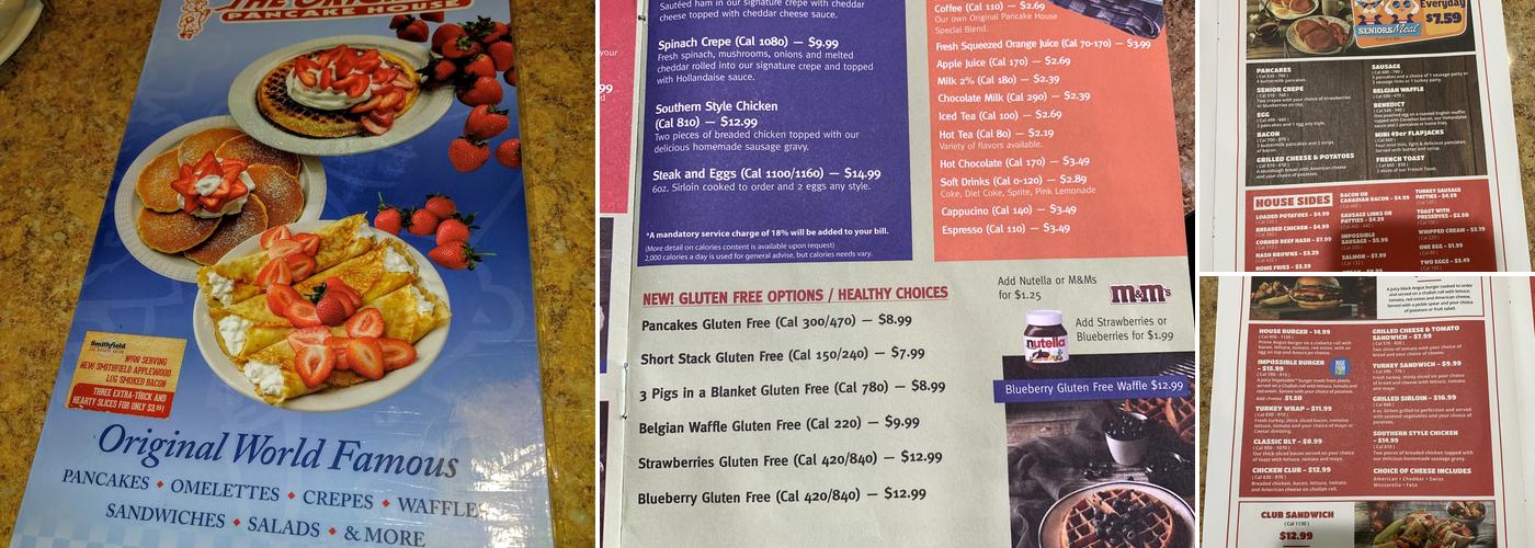 The Original Pancake House Menu