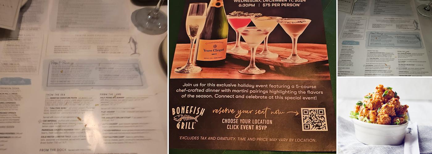Bonefish Grill Menu