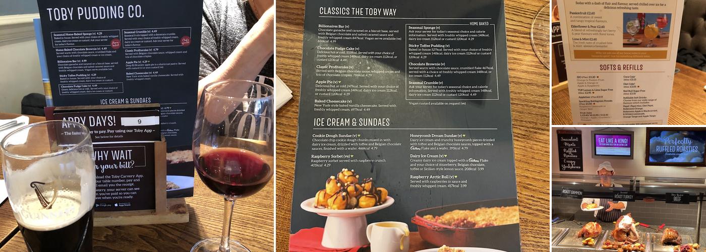 Toby Carvery Caversham Bridge Menu