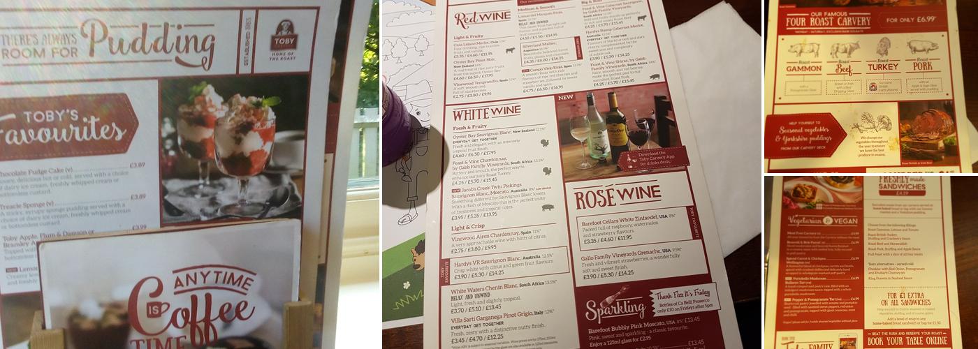 Toby Carvery Lower Earley Menu