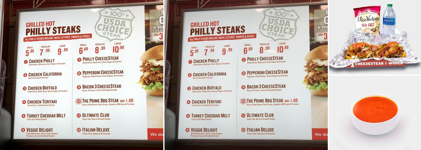 Charleys Cheesesteaks Menu