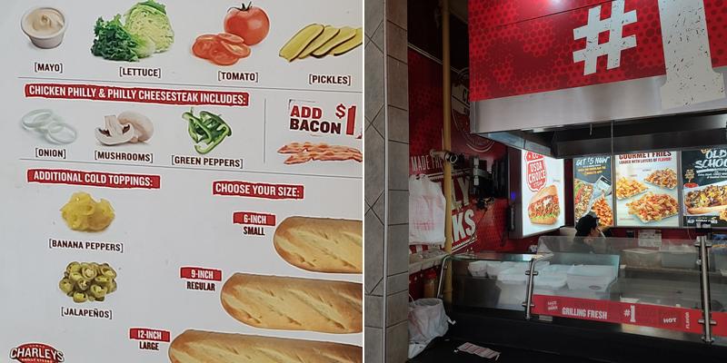Charleys Cheesesteaks Menu