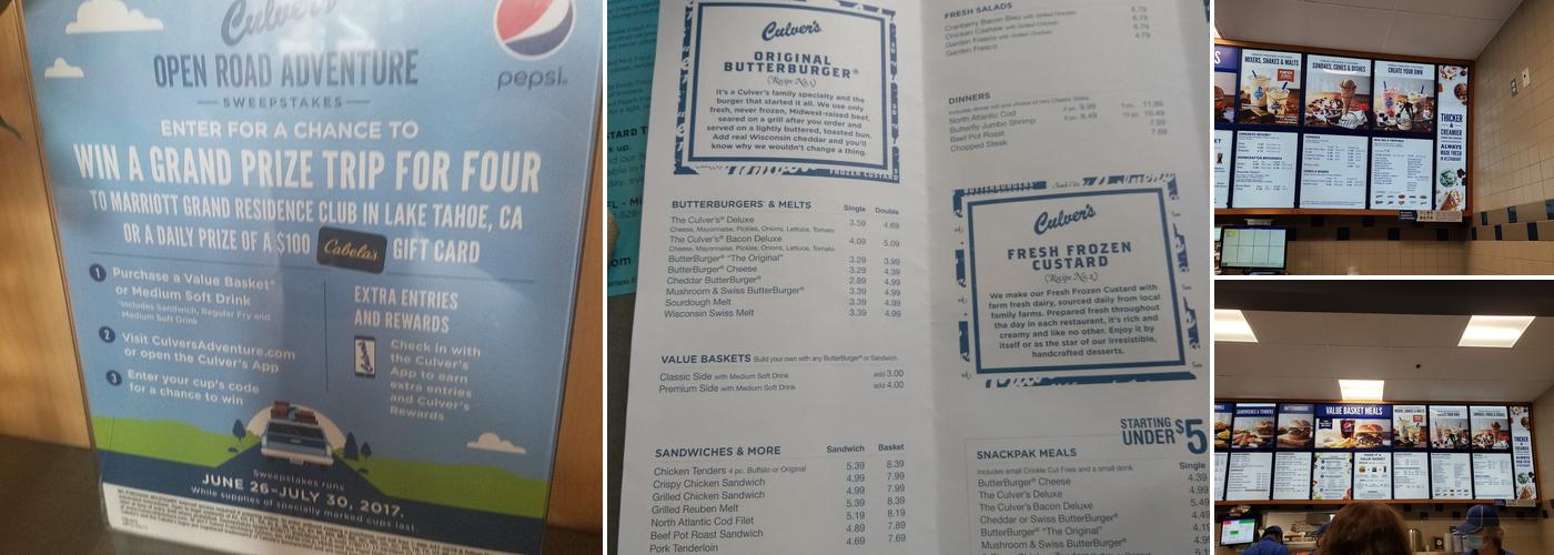 Culver’s Menu