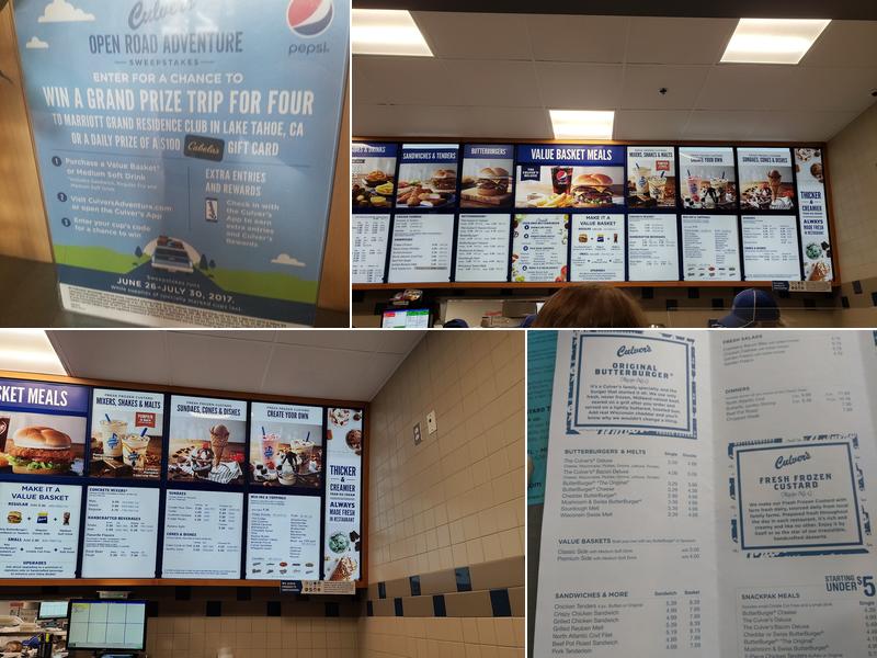Culver’s Menu