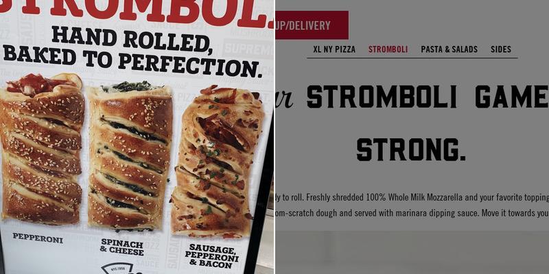 Sbarro Menu