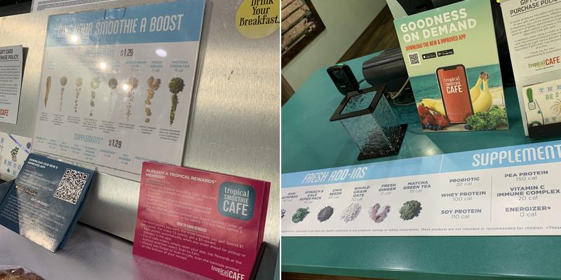 Tropical Smoothie Cafe Menu