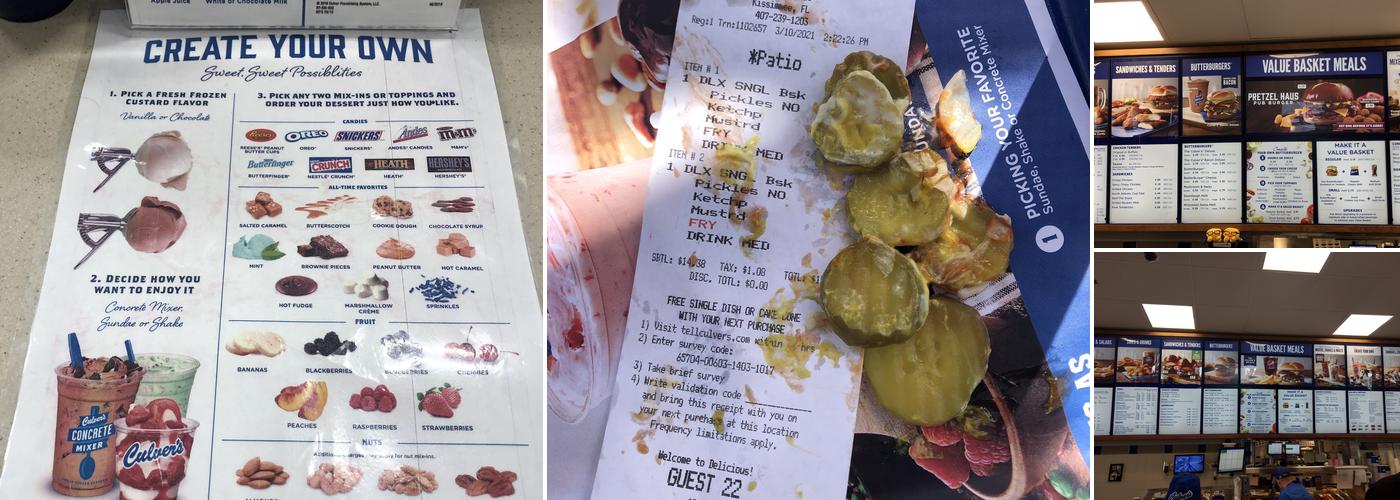 Culver’s Menu