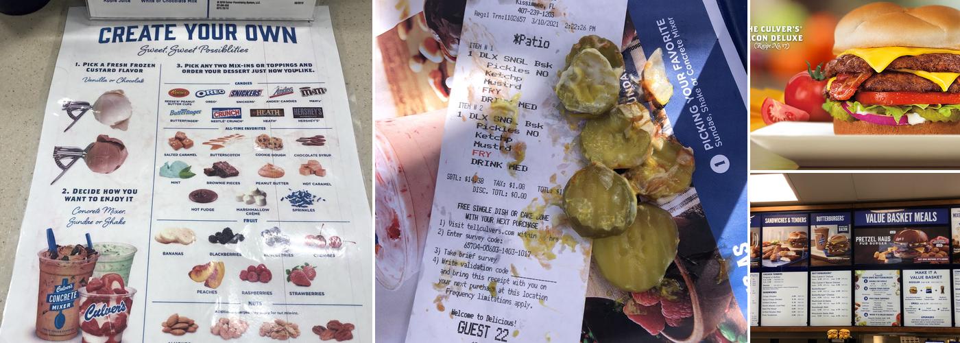 Culver’s Menu