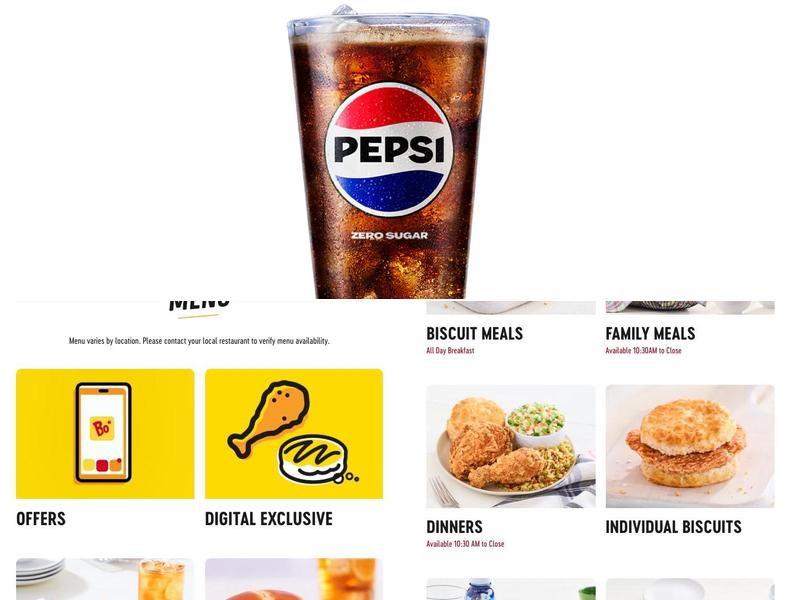 Bojangles Menu
