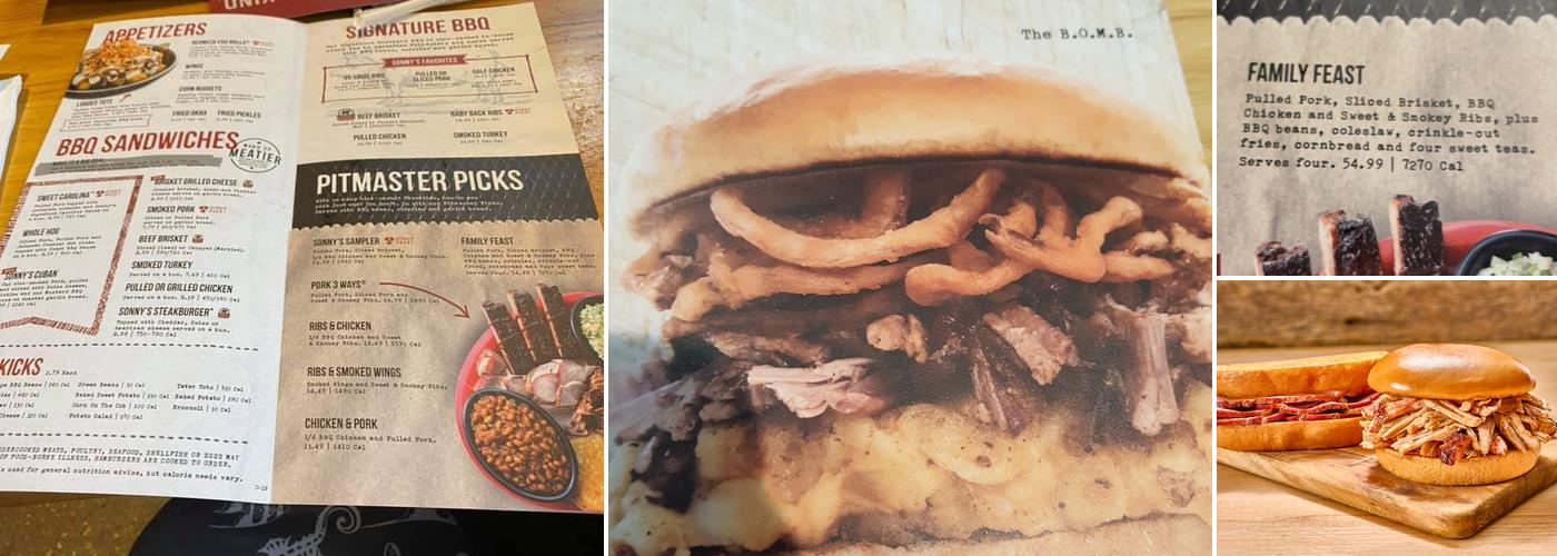 Sonny's BBQ Menu