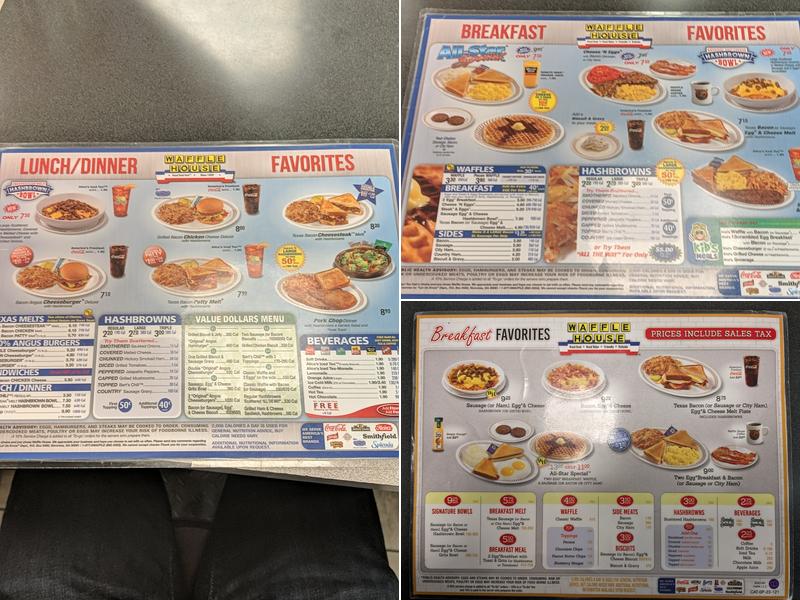 Waffle House Menu