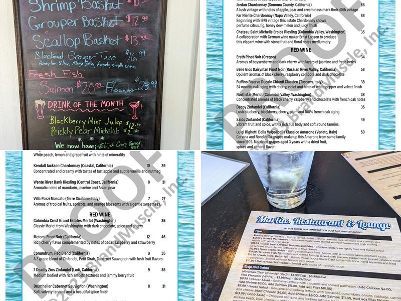 Crave's Coastal Kitchen & Cocktails Menu