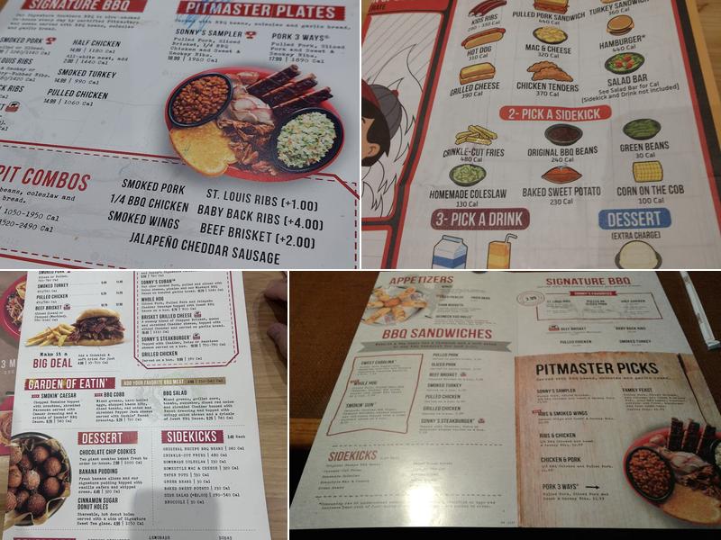 Sonny's BBQ Menu