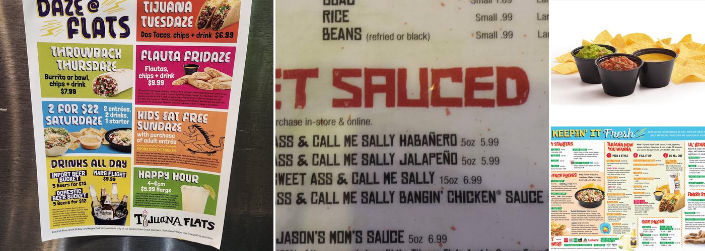 Tijuana Flats Menu