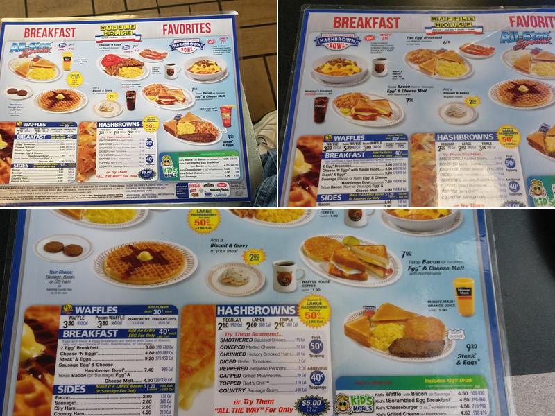 Waffle House Menu