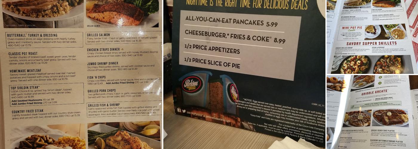 Perkins Restaurant & Bakery Menu