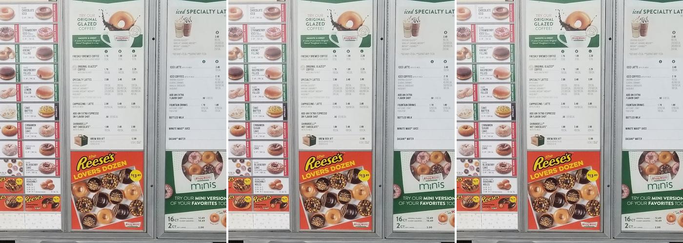 Krispy Kreme Menu