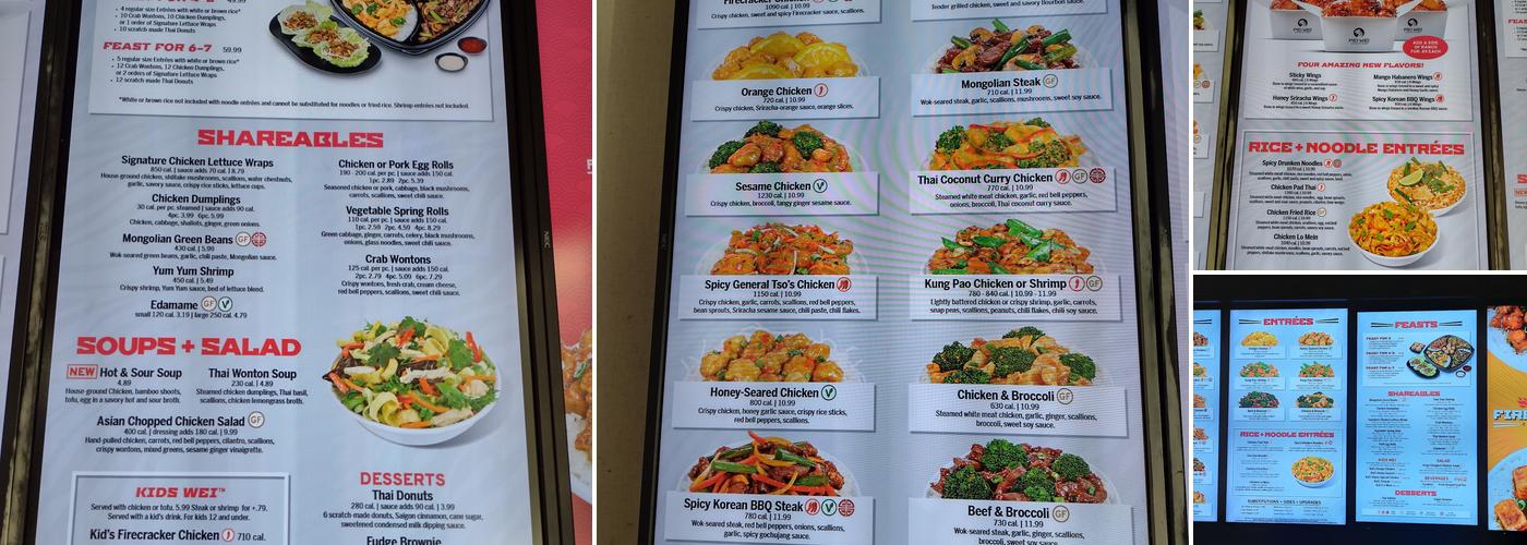Pei Wei Asian Kitchen Menu