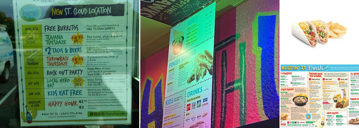 Tijuana Flats Menu