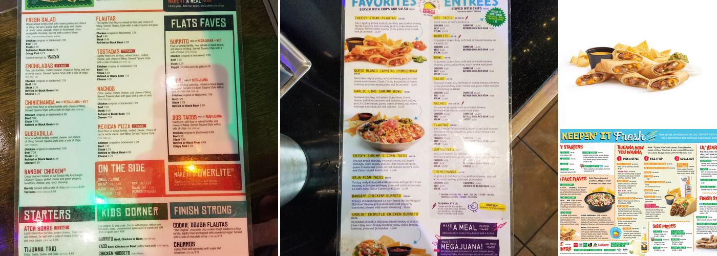 Tijuana Flats Menu