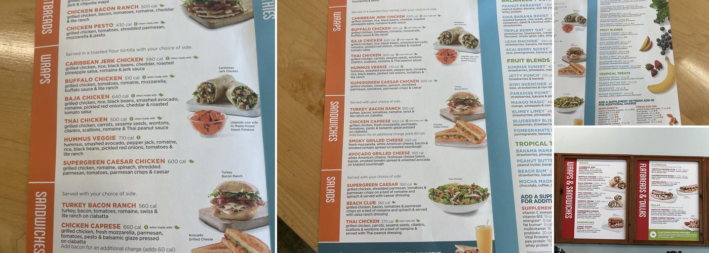 Tropical Smoothie Cafe Menu