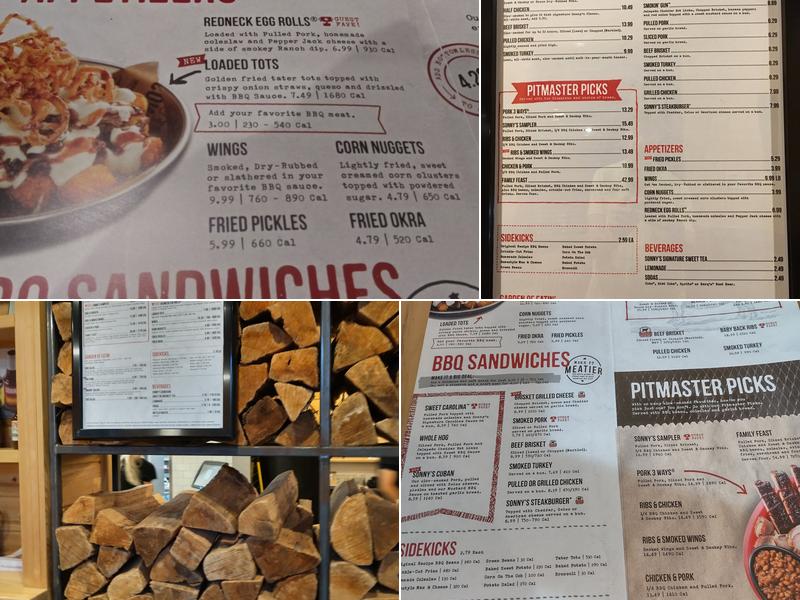 Sonny's BBQ Menu