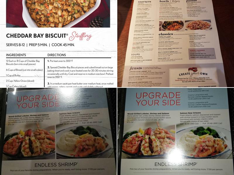 Red Lobster Menu