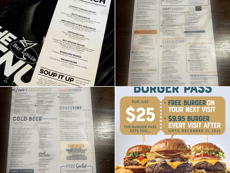 Bar Louie - Nashville Menu