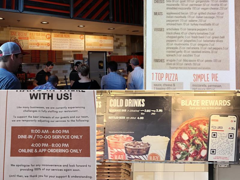 Blaze Pizza Menu