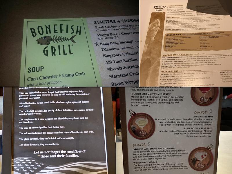 Bonefish Grill Menu