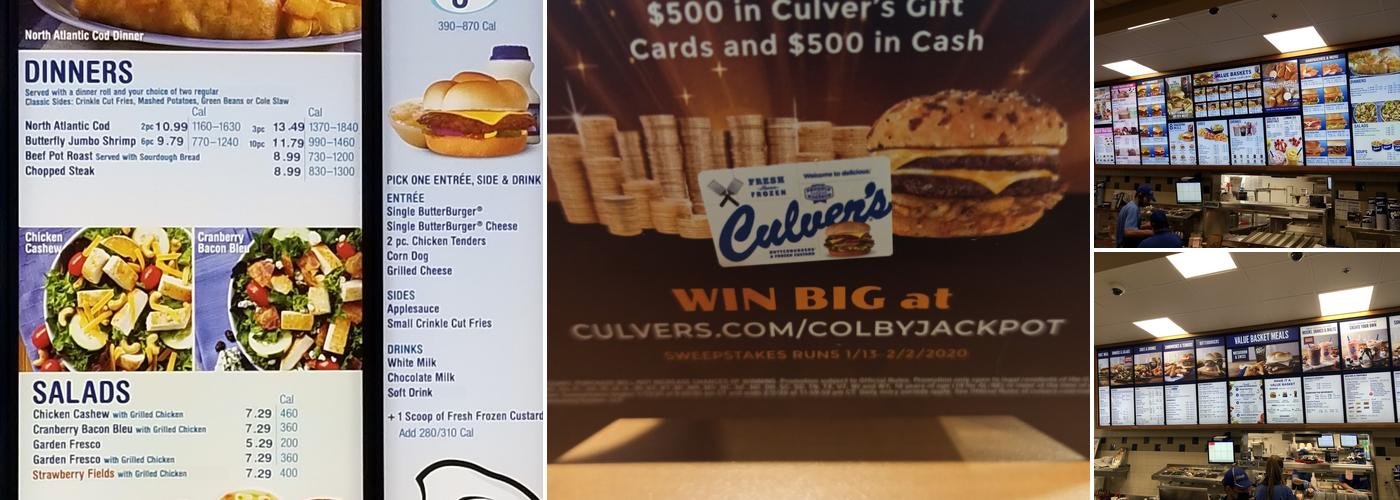 Culver’s Menu