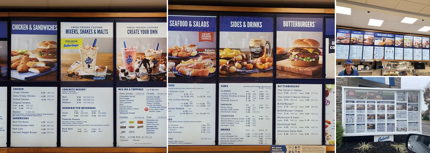 Culver’s Menu
