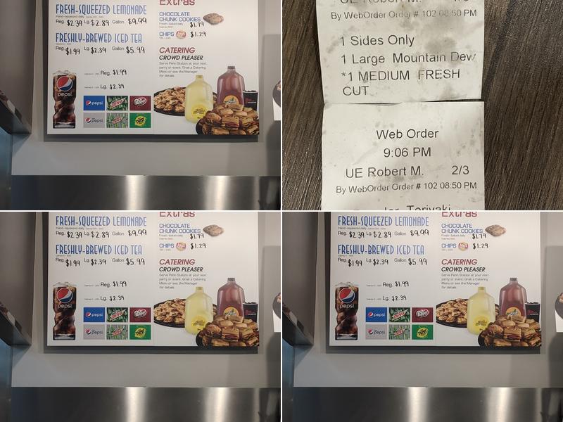 Penn Station East Coast Subs Menu