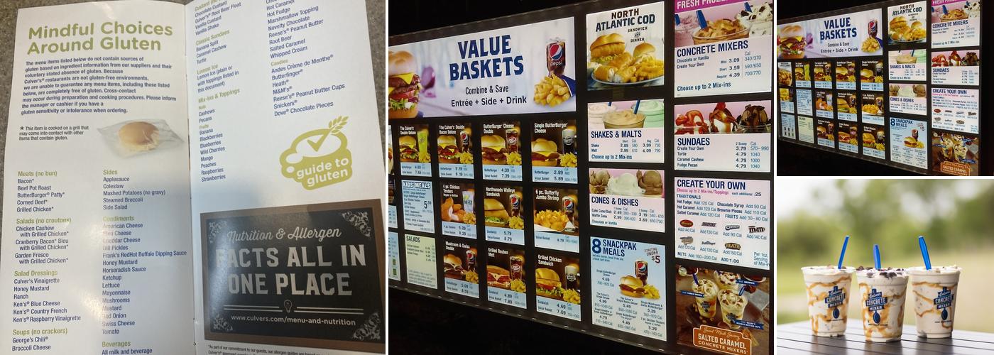 Culver’s Menu