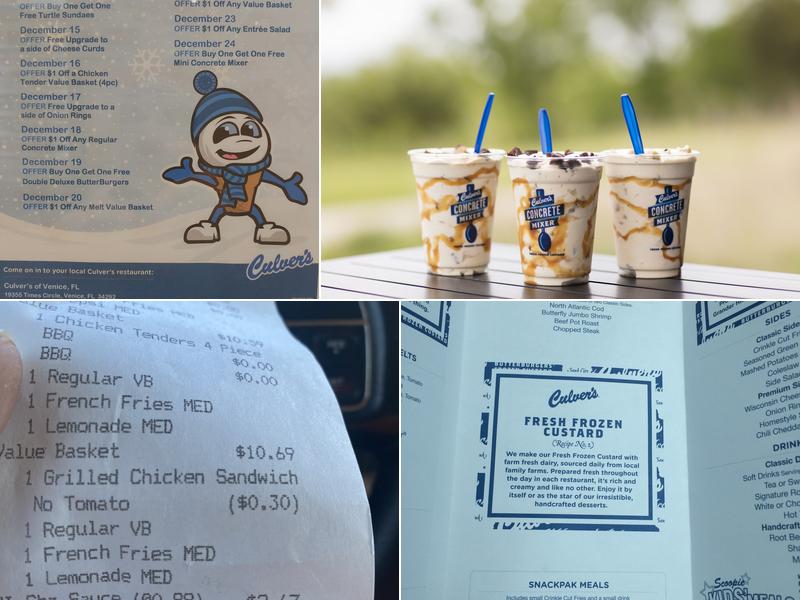 Culver’s Menu